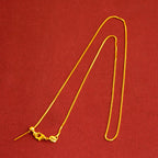 Needle Box Chain 18K Gold Anti Tarnish Chain For Women Bulk