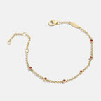 Bulk Multi Twelve Birthstone Gold CZ Stainless Steel Bracelet