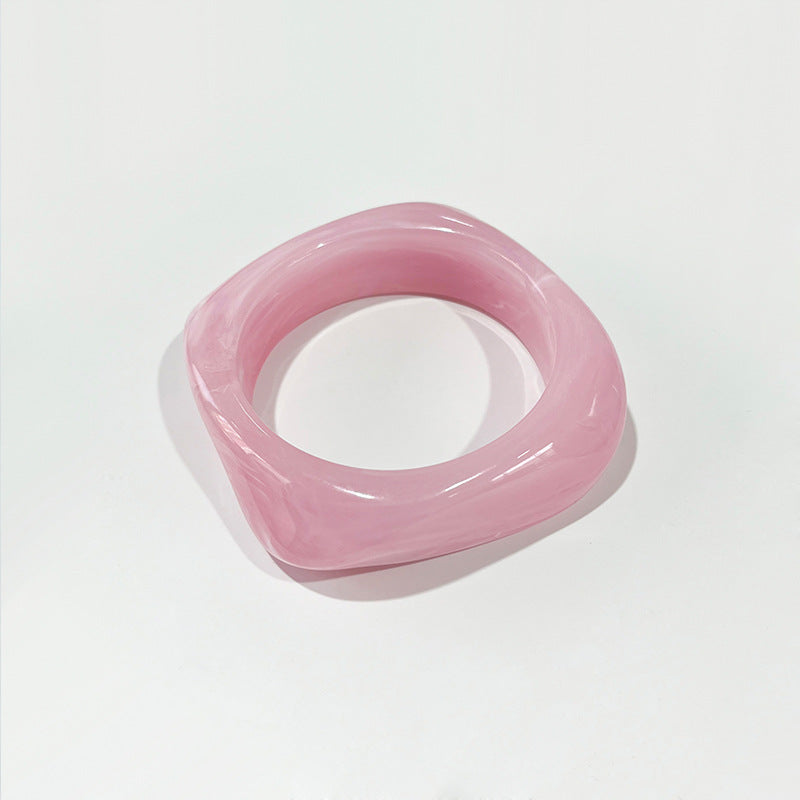 Geometric Red Green Blue Pink Acrylic Glossy Kada Bangle Bracelet Bulk