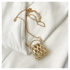Cubic Zirconia 18K Gold Silver Banquet Shoulder Chain Small Bag Bulk