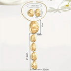 Designer Hammered Oval Gold Plated Plain Alloy Necklace For Women Bulk