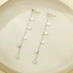 18K Gold Silver Stainless Steel Anti Tarnish Dangle Long Tassel Chain Earrings For Women