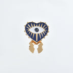 Heart Evil Eye Enamel Gold Anti Tarnish Single Shirt Button Cover Bulk