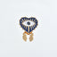 Heart Evil Eye Enamel Gold Anti Tarnish Single Shirt Button Cover Bulk