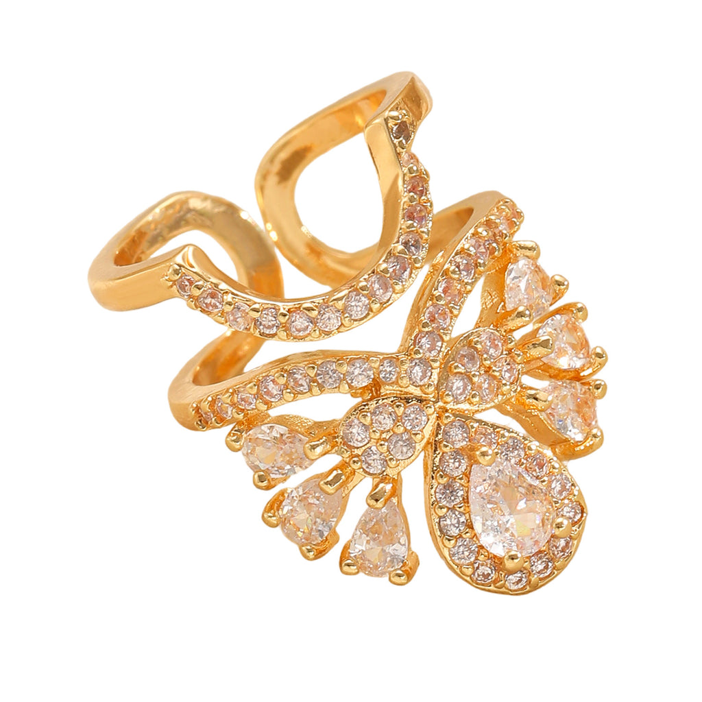 Luxury Multi-Style Marquise Stone Gold Silver CZ Copper Ring Wholesale