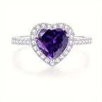 Love Heart Solitaire CZ Silver Anti Tarnish Free Size Ring Bulk