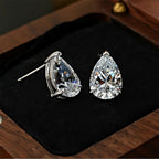 Gold Silver Pearl Drop Cubic Zirconia Copper Drop Earrings For Women Bulk