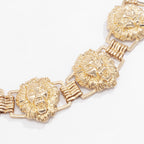 Lion Head Face 18K Gold Choker Necklace For Women Bulk