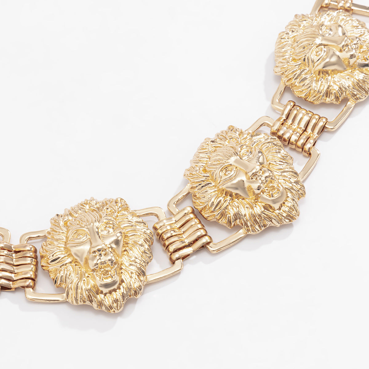 Lion Head Face 18K Gold Choker Necklace For Women Bulk