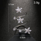 Flower 18K Gold Silver Solitaire Anti Tarnish Adjustable Ring Bulk
