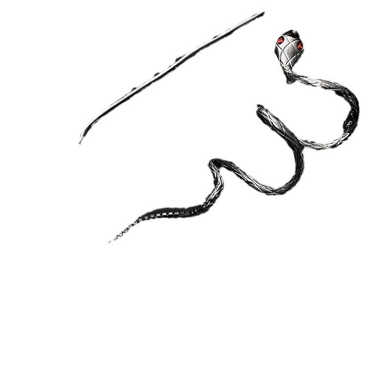 Luxury Snake Design Silver Plated Rhinestone Hair Accessories Bulk