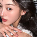 Bulk Double Layer Star Gold Silver Plated Rhinestone Stud Earrings