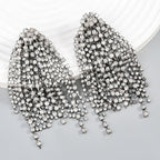 18K Gold Silver Rhinestone Dangler Chandelier Tassel Earring Bulk