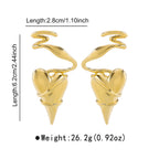 Heart Wrap Style Gold Silver Plated Alloy Stud Earrings For Women Bulk