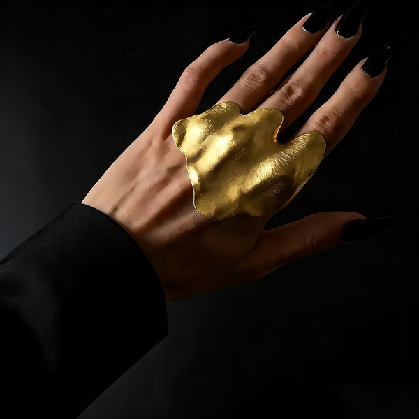 Gold Silver Plain Adjustable Cocktail Ring For Women Bulk Main image