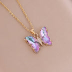 Butterfly 18K Gold CZ Anti Tarnish Necklace Pendant Chain Bulk