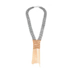 Luxury Dual Tone Tassel Gold Silver Plated Necklace For Women Bulk