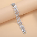 Bulk Star Line Round Cut Gold Silver CZ Anti Tarnish Copper Bracelet