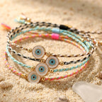 Multi Color Evil Eye Gold Plated Thread Bracelet  For Women Bulk