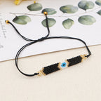 Black Evil Eye Gold Plated Thread Bracelet  For Women Bulk