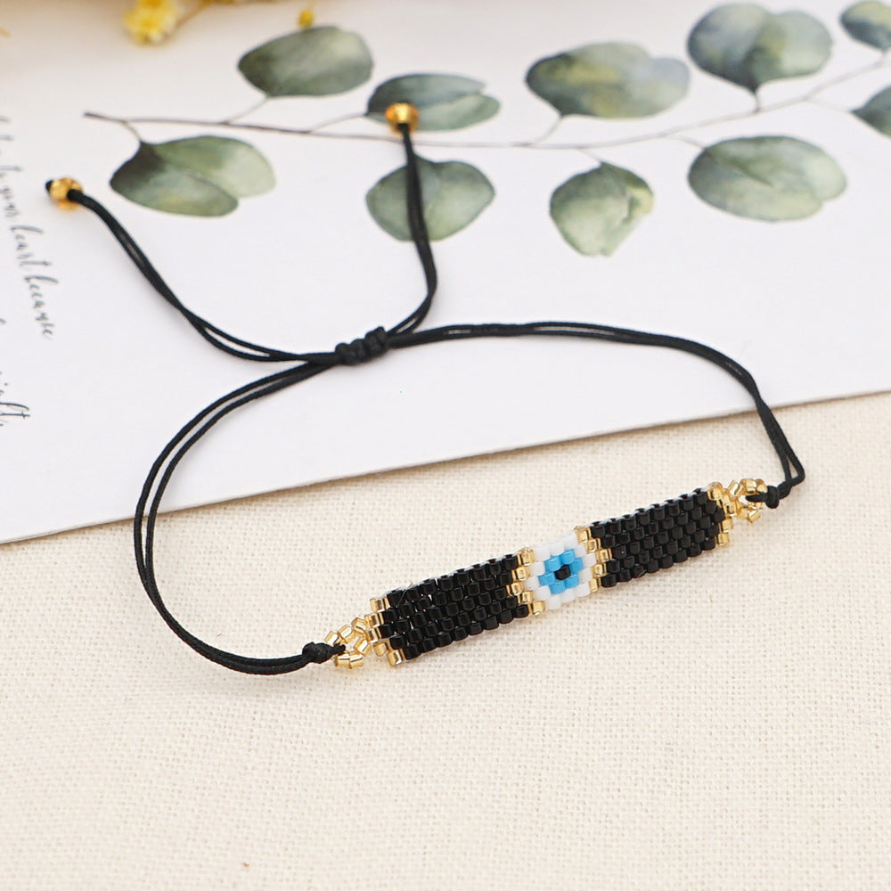 Black Evil Eye Gold Plated Thread Bracelet  For Women Bulk