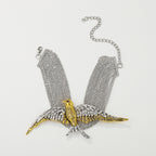 Bird Rhinestone 18K Gold Silver Anti Tarnish Choker Necklace Bulk