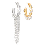 Punk Style Chain Fringe Gold Silver Alloy Drop Earrings For Women Bulk
