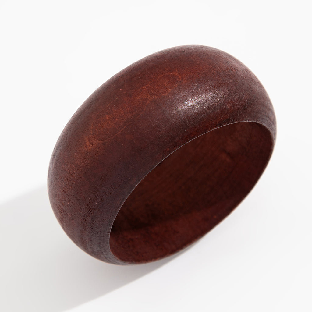 Round Wooden Black Brown Cuff Kada Bracelet For Women Bulk