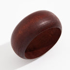 Round Wooden Black Brown Cuff Kada Bracelet For Women Bulk
