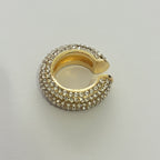 Studded Gold CZ Anti Tarnish Air Cuff Stud Earring Pack Of 2 Bulk