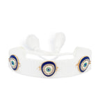 Evil Eye Gold Silver Multicolor Thread Cotton Adjustable Bracelet Bulk