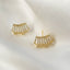 Designer Gold Plated CZ Anti Tarnish Copper Stud Earrings Bulk