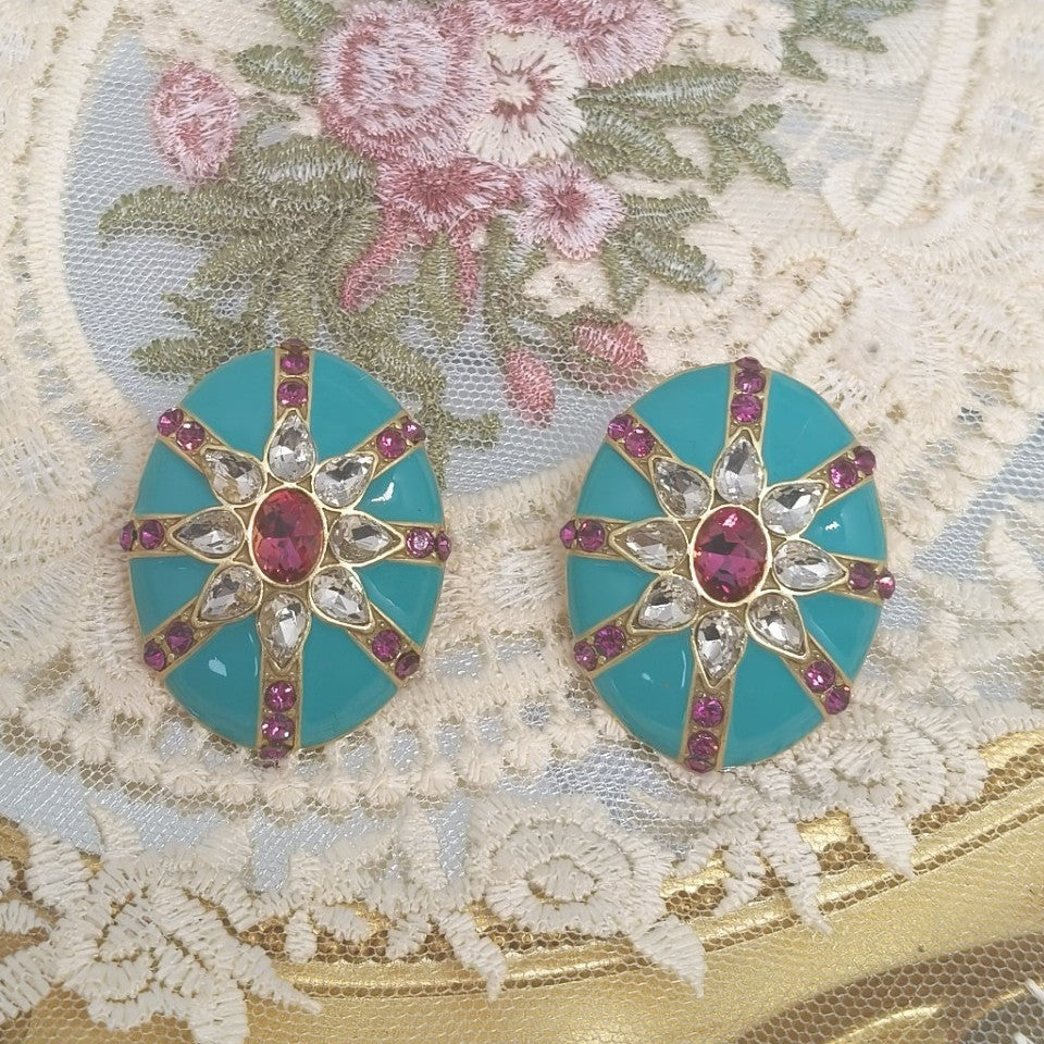 Multi Color Abstract Geometric Gold Beads Dangler Earrings Women Bulk