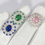 Flower Emerald Green Solitaire CZ Silver Anti Tarnish Ring Bulk