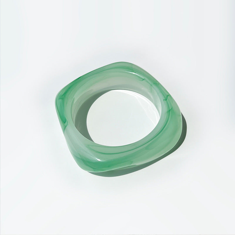 Geometric Red Green Blue Pink Acrylic Glossy Kada Bangle Bracelet Bulk