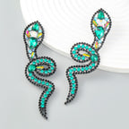 Gold Silver Green Black Multi Gemstone Anti Tarnish Dangler Drop Earring For Women