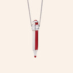 Multi Color Trendy Pencil Style Gold Silver Enamel Copper Necklace Bulk