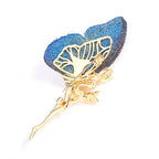 Fairy Butterfly Style Gold Plated CZ Copper Anti Tarnish Brooch Bulk