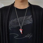 Basketball Shoe Silver Blue Red Stainless Steel Pendant Chain Bulk