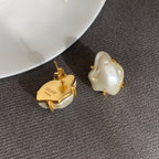 Pearl 18K Gold Plated Anti Tarnish Stud Earring For Women Bulk