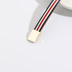 White Red Blue 18K Gold Leather Strand Bracelet Wrist Band Women Bulk