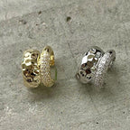 Gold Silver Double Band Cubic Zirconia Copper Ear Cuff Earrings Women Bulk