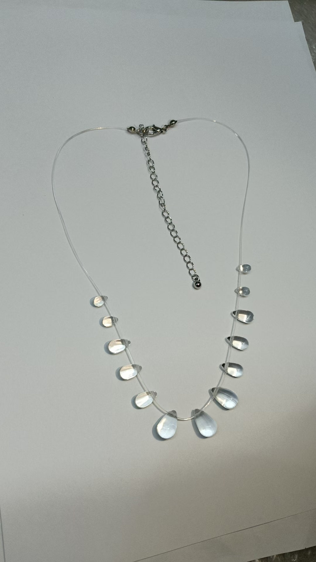 Transparent Ice Drop Pearl Beads Necklace Bracelet Earring Set Bulk