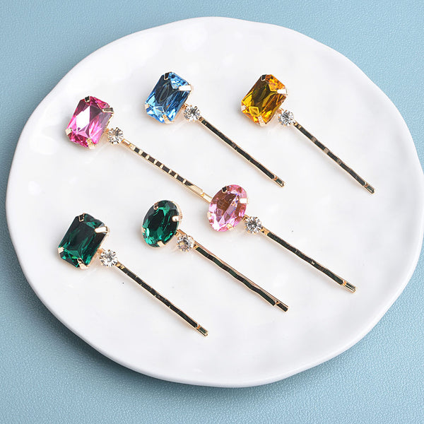 Multi Color Gold Plated Rhinestone Hair Accessories For Women Bulk Main image