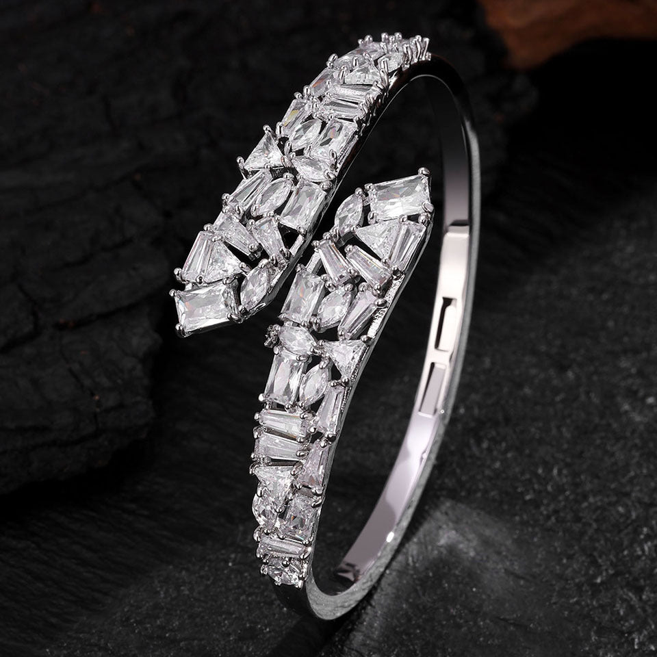 Designer Baguette & Marquise Gold Silver CZ Copper Cuff & Kada Bulk