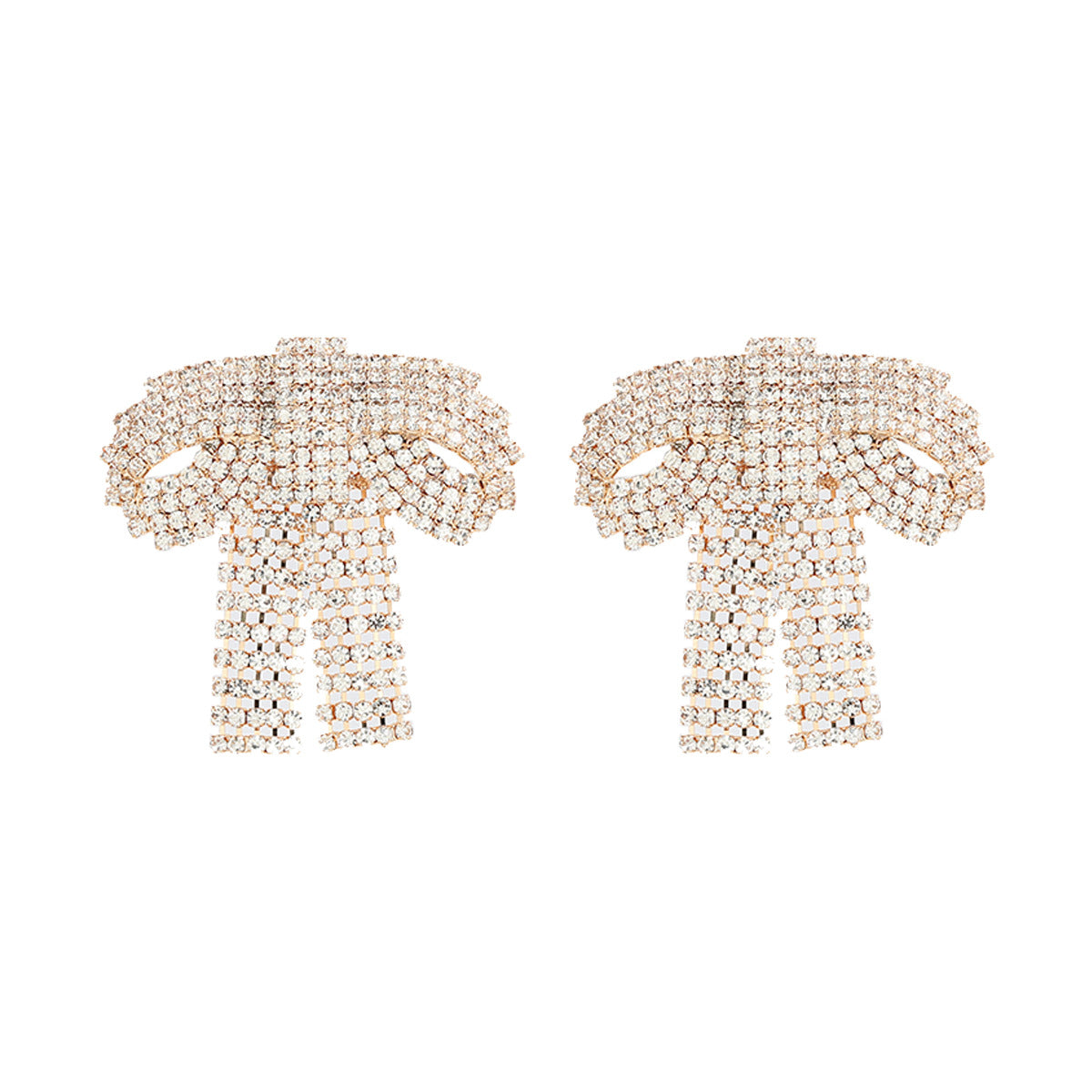 Bow 18K Gold Rhinestone Dangler Earring For Women Bulk Secondary image