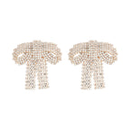 Bow 18K Gold Rhinestone Dangler Earring For Women Bulk