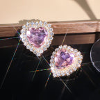 Heart Love Rhinestone Crystal Stud Earring For Women Bulk