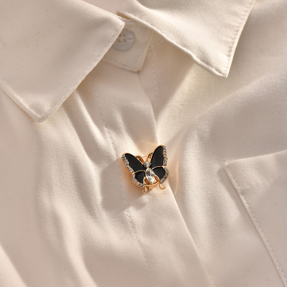 Butterfly Mother Of Pearl 18K Gold White Anti Tarnish Single Shirt Button Cover For Unisex Secondary image