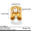 Designer Wide Band Gold CZ Stainless Steel Anti Tarnish Fancy Ring Bulk